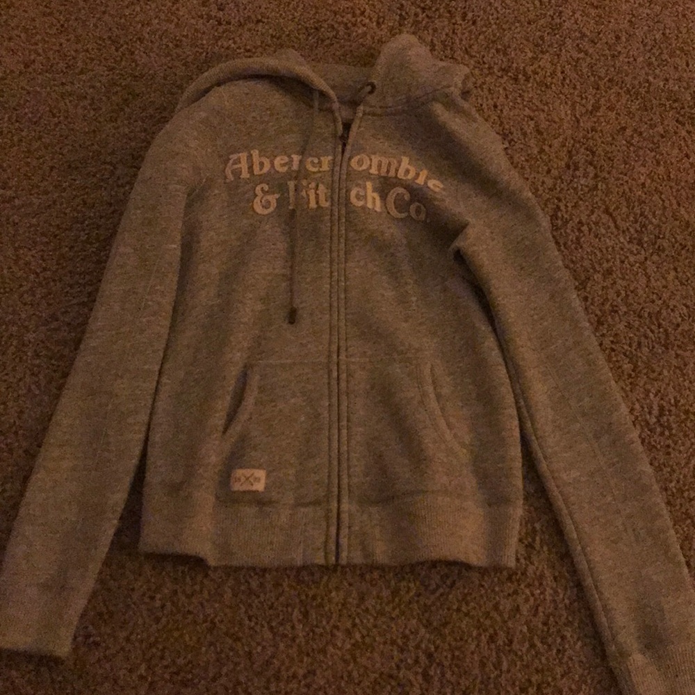 Abercrombie and fitch grey zip up jacket